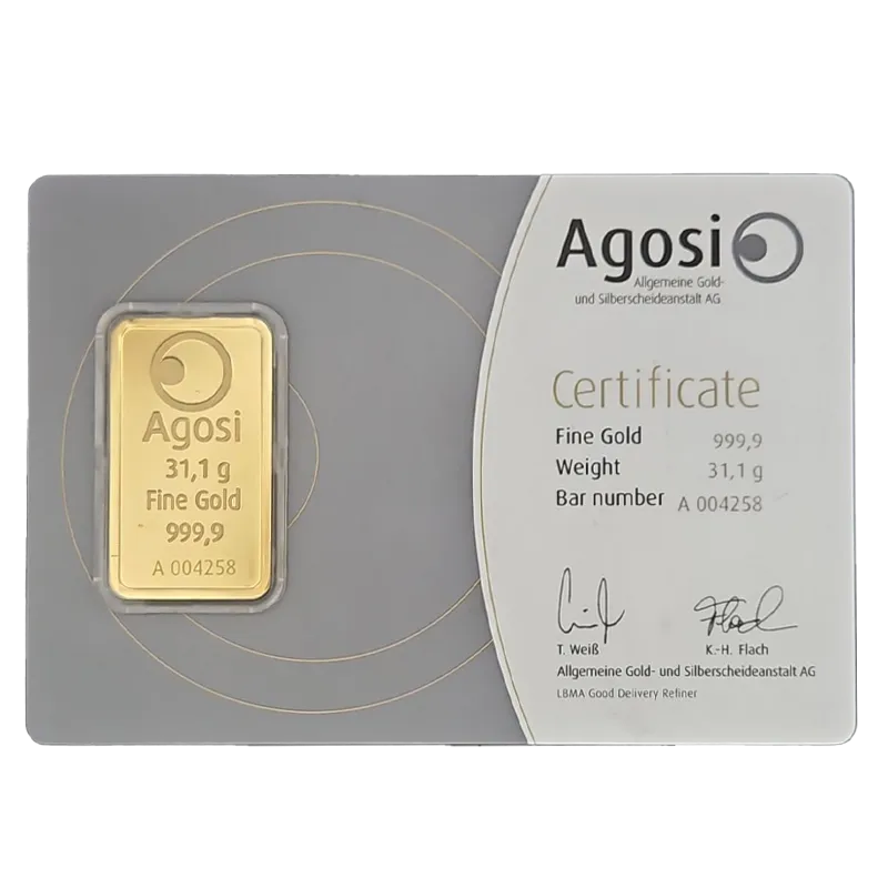 1 Unze Goldbarren – Agosi - Umlaufware
