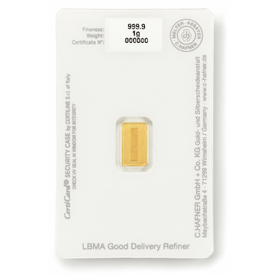 1g Geschenk Goldbarren For you white - C.Hafner 1g Geschenk Goldbarren For you white - C.Hafner