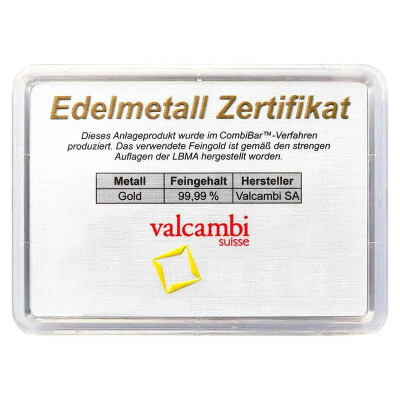 5x1g Goldtafel – Valcambi CombiBar™